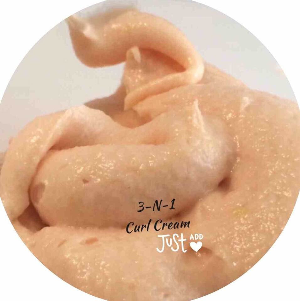 Pink Grapefruit Curl Enhancing Butter- 3-N-1 Curl Cream, Soufflé, Hair Growth System - Borrow from Nature