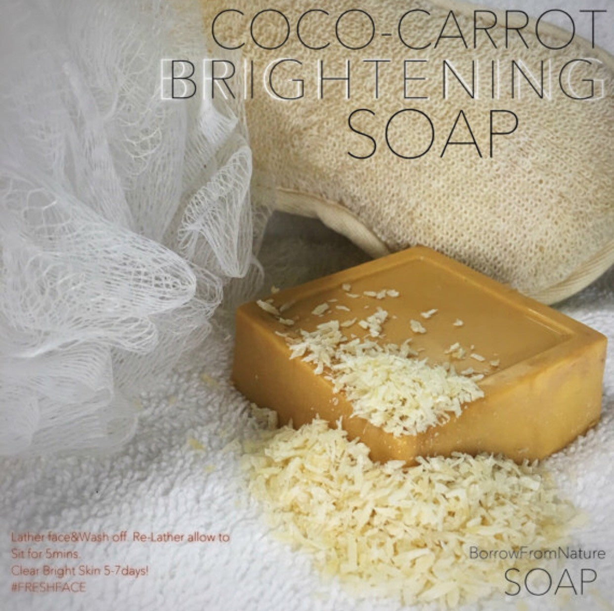 SKIN LIGHTENING COCO CARROT SOAP - Borrow from Nature